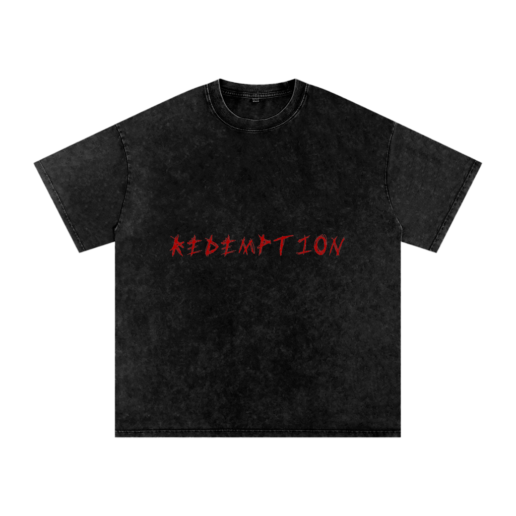 Snow Washed "Redemption" Oversized Shirt